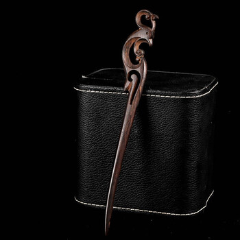 抖音同款桃木发簪手工发簪木料木质黑桃木色手工汉服头饰木头簪子古风