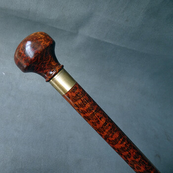 拐杖蛇纹木拐杖实木文明仗绅士徒步老人手扙多功能登山仗枴棍 蛇纹木