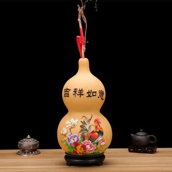 大葫芦工艺品摆件家居装饰品礼品手工彩沙客厅办公风水大吉大利