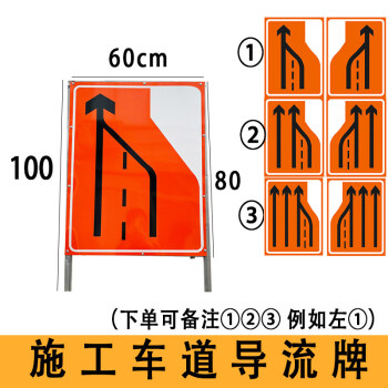 施工警示牌告示牌工地安全指示標誌車輛繞行禁止通行減速 車道導流牌