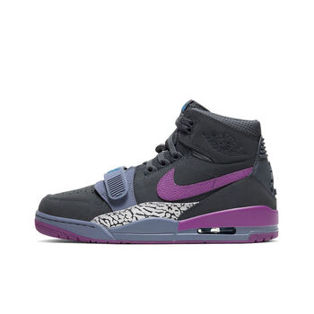 莆田纯原legacyaj312high黑紫灰紫拼接高帮男女篮球鞋av3922运动 纯原