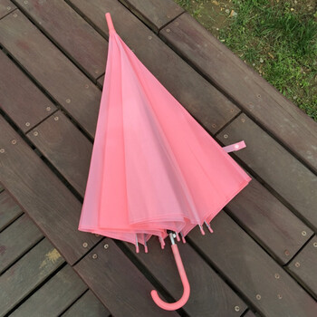 雨伞画画diy手绘空白透明白色幼儿园手工涂鸦彩绘小伞磨砂粉色伞颜料