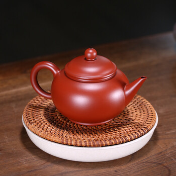 致巧 【】宜兴紫砂壶名家手工壶原矿大红袍水平壶茶具谢晓东手制礼品