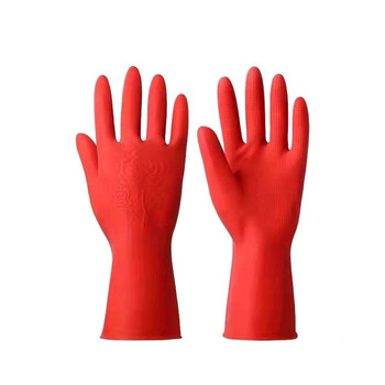 絮实 迷你手套（中码）厨房防水防油耐磨耐用 清洁洗衣洗碗家务做饭防水橡胶皮手套10双装