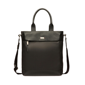 巴利bally 男士涂层帆布配皮手提单肩包黑色 6237177 新年礼物