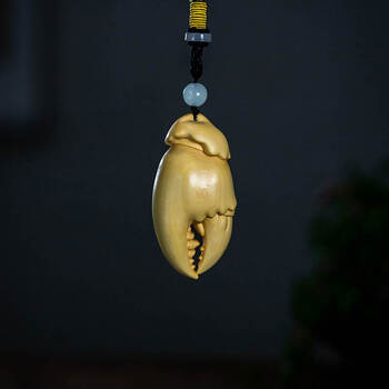 邦麦鑫 蟹钳把玩手中有钳把件螃蟹钳手把件财雕手里有钳螃蟹钳子挂件