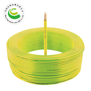 沈阳电线电缆有限公司-ZR-BV-450/750V-1X25mm²国标铜芯电线阻燃单芯硬线-1米-黄绿色