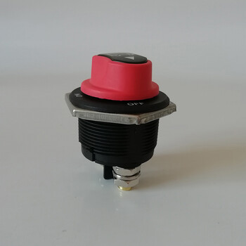 50a100a小摩托车电瓶开关改装12v旋转车用大电流300a汽车电源断电红黑