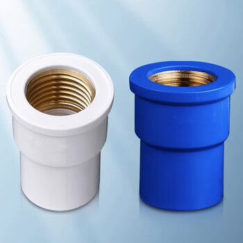 管内丝直接配件接头pvc给水管件接头联塑水配件 蓝色20*1/2铜内丝直通