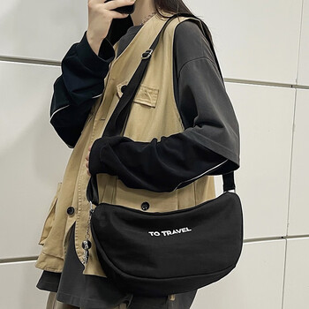 挎包女ins潮日系简约斜挎包女生包包潮流斜跨单肩包学生百搭背包男