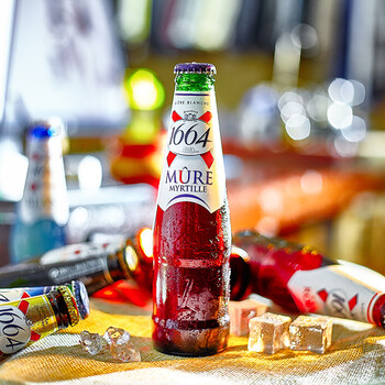 进口凯旋1664啤酒白啤rose玫瑰原味树莓蓝莓百香果味精酿 蓝莓单罐装