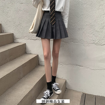 支持国货现货婵妠jk下半身裙子亅k裙少女制服半裙群百褶裙短裙女夏a