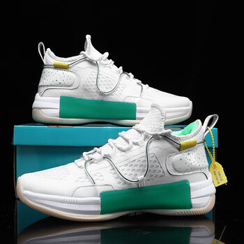 aj2022年闪击6篮球鞋限量驭帅9水泥地跑步鞋男女透气实战运动鞋 白绿