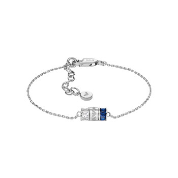armani)armani 阿玛尼时尚小蛮腰串珠转运珠 925银蓝色纳米宝石手链