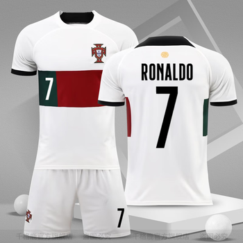 千格鹿 2022卡塔尔世界杯葡萄牙7号c罗球衣比赛足球服套装男定制队服