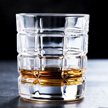 雷仕顿古典杯洋酒杯水晶玻璃威士忌酒杯刻花洋酒杯酒吧ktv啤酒杯古典