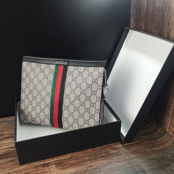 酷奇袋鼠手拿包男士休闲时尚欧美软皮手包男真简约百搭手抓包社会夹包