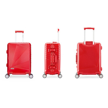 外交官diplomaticodiplomat铝框行李箱出差旅行商务拉杆旅行箱20红色