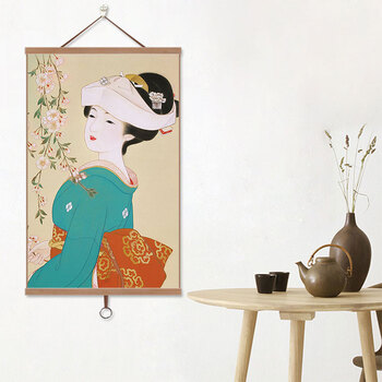 日式挂画客厅过道壁画日本料理店艺伎仕女图榻榻米酒屋餐厅装饰画 16