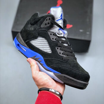 纯原air 乔5 retro 5"oreo"aj5代男女中帮篮球鞋ct4838-004 黑蓝 40