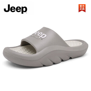 jeep吉普高端拖鞋男踩屎感春秋新款外穿厚底休闲凉拖男士软底居家拖鞋