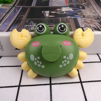 艾喜仕螃蟹玩具手指按压会动发条婴儿惯性回力开发智力软胶防摔儿童