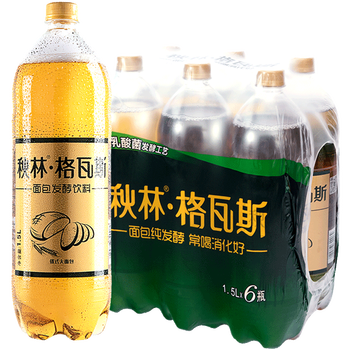 秋林·格瓦斯秋林格瓦斯东北特产面包发酵饮料1500ml*6瓶包装网红聚会