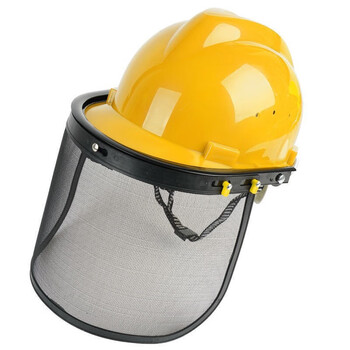 五羊猛牛割草机防护面罩黄顶铁丝打草面罩钢丝网面具防飞溅防冲击油锯