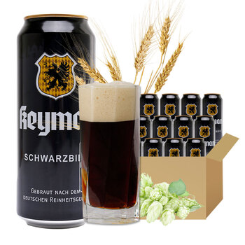 进口奇盟白啤500ml24罐德国原装原瓶浑浊性原浆小麦啤酒整箱奇盟黑啤