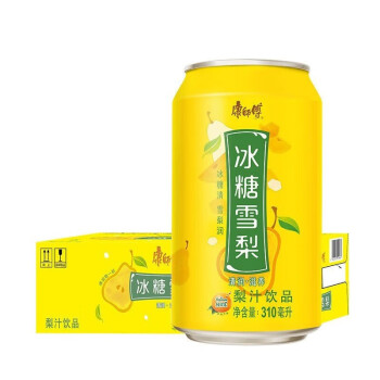 康师傅冰糖雪梨果汁310ml*12/24饮料饮品听装易拉罐清润每一刻 冰糖