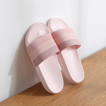 朴西(posee)居家防滑室内情侣家用时尚外穿潮凉拖鞋女ps2904浅粉39-40