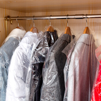 洗衣店一次性衣服防尘袋 套衣服防尘罩一次性透明干洗店防尘塑料袋衣