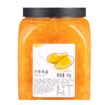 特产优联果酱芒果果酱奶茶店专用冰粥刨冰沙草莓果肉粒酱芒果果酱3kg