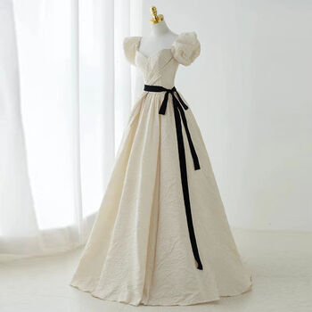 skgoldy法式宫廷风高端晚礼服裙女2023婚纱新娘1礼学生艺考 图片色 m