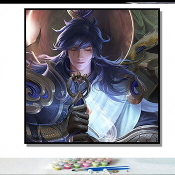 144725李信-一念神魔 30x30厘米画布 料笔(无内框)  单独