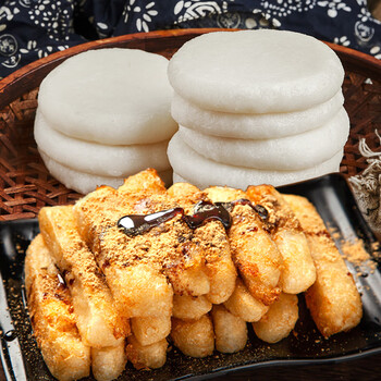 食月冬初恩施糍粑手工糯米糍粑火锅食材小吃农家传统糕点红糖糍粑特产