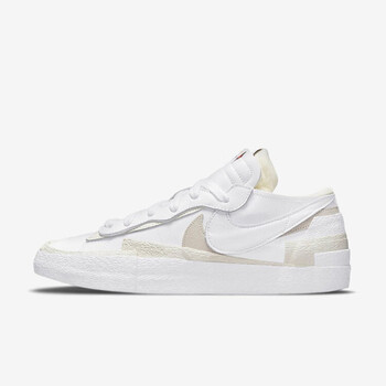 耐克/nikeblazer low sacai联名纯白解构 男女同款 低帮休闲板鞋 dm