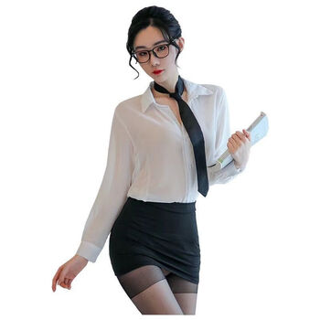 卡维妲新品丝袜情趣 秘书 可撕丝袜全透明开档免脱丝袜直入大码老师ol