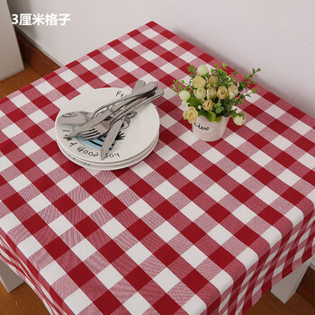 凤倪北欧格子桌布纯棉麻加厚茶几沙发盖布现代清新方格台布简约餐桌布