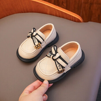 小皮鞋公主鞋透气软皮软底婴儿小童鞋1一3岁幼儿鞋米色15码内长12cm