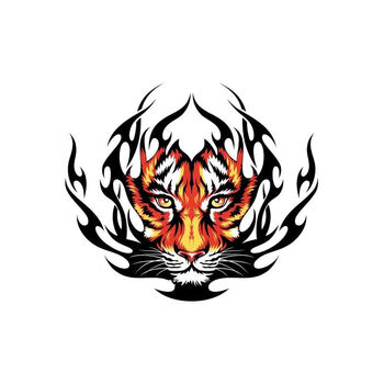 汽车贴纸车身大号虎图腾霸气个性老虎头逼真创意车门遮挡划痕装饰高