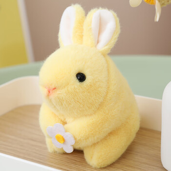迪士尼(disney)可爱拉线会摇尾巴的小兔子小孩安抚毛绒玩具兔子玩偶拉