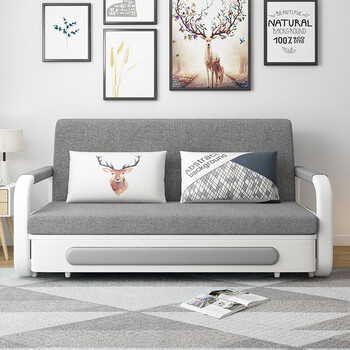 松闲现代简约沙发床组合北欧轻奢储物沙发床12米海绵款带储物