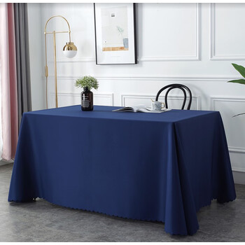布艺长方形办公展会墨绿色定制桌套签到地推桌布深蓝色方形150300cm