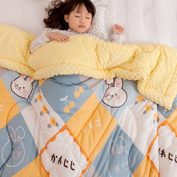 小孩冬天棉被豆豆被婴儿被子全棉秋冬儿童棉被春秋宝宝幼儿园冬季小盖