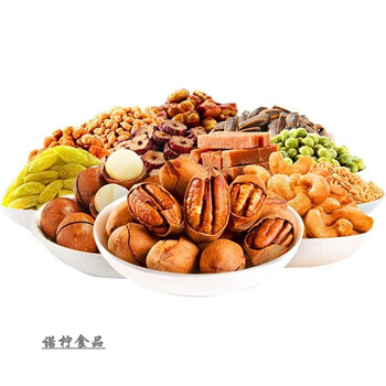 坚果年货特产礼盒1440g办公零食礼包干果炒货组合送礼团购时尚咖色