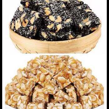 纯手工花生糖花生酥芝麻酥零食切糖年货批发花生糖500g芝麻花生糖500g