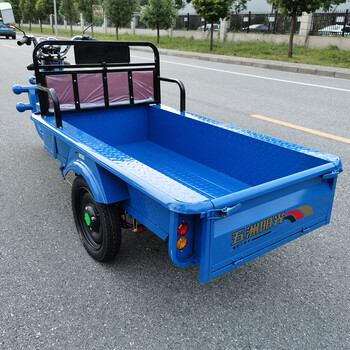 三轮车接送孩子代步小吃摆摊平板车陡坡版15米车厢60伏20安电池48v