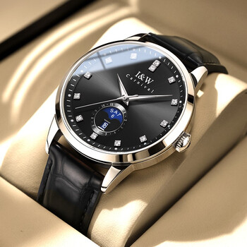 爱沃驰 瑞士品牌名表男士手表全自动机械表日历商务休闲防水腕表时尚