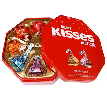 好时hersheys好时之吻kisses好时牛奶巧克力铁盒礼盒装8粒装婚庆喜糖